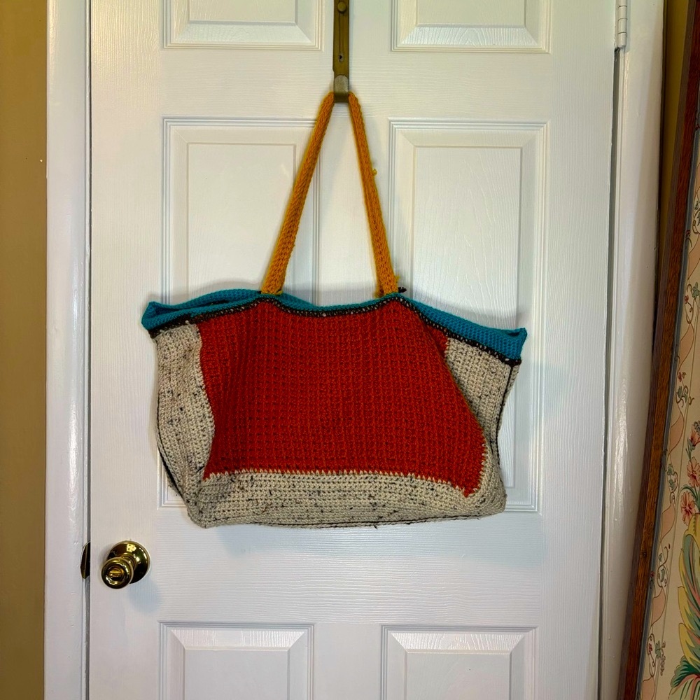 Oversized Crochet Boho Tote